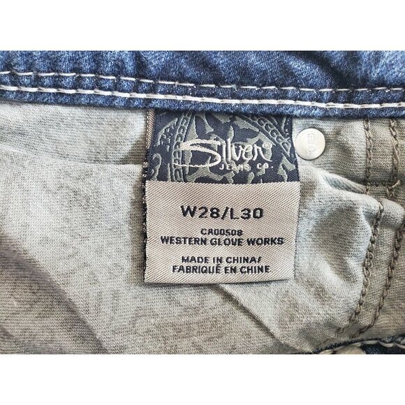 Silver Jeans Suki Women's Size 28/30 Stretch Boot Distressed Medium Wash - Picture 5 of 6